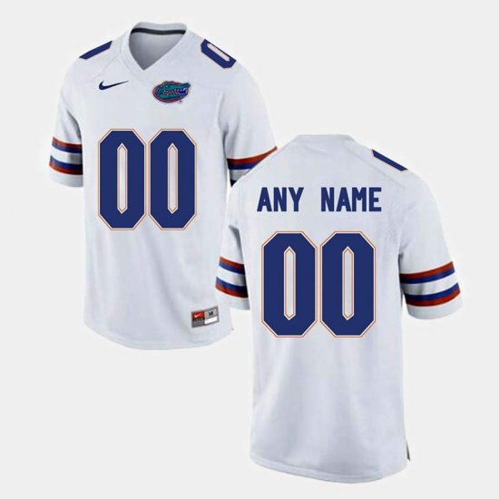 Men's Florida Gators #00 Customize NCAA Nike White Limited Authentic Stitched College Football Jersey TEJ8062TW